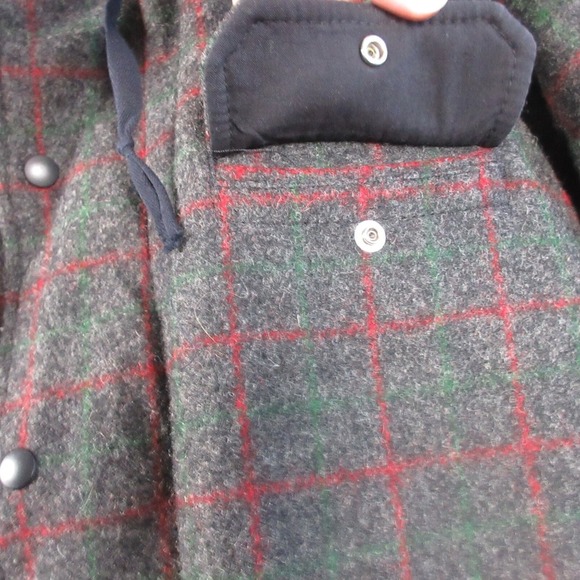 Johnson Woolen Mills Quilted Coat Men 46 Wool Plaid Vtg Outdoor Hunting 1730 - Picture 6 of 16
